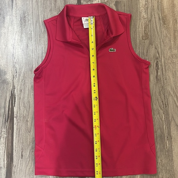 Lacoste Sport fuschia collared tank top size 38 - Picture 5 of 6